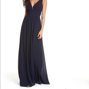 Lulus V-neck chiffon gown